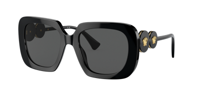Versace Ve 4434 Gb1/87 54mm Womens Square Sunglasses In Dark Grey