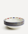 Soho Home Castelo Pasta Bowls Set Of Four In Multi-coloured