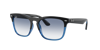 Ray Ban Steve Sunglasses Black On Transparent Blue Frame Blue Lenses 54-18 In Blue