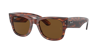 Ray Ban Mega Wayfarer Sonnenbrillen Havana Gestreift Fassung Braun Glas Polarisiert 51-21 In Brown
