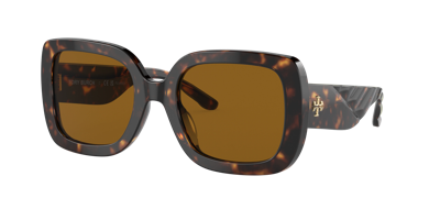 Tory Burch Woman Sunglass Ty7179u In Solid Brown Polar