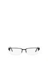 Versace 53mm Rectangle Optical Glasses In Matte Black