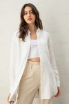Lulus Easy To See White Oversized Button-up Top In White