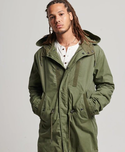 Superdry Men's Military Fishtail Parka Jacket Khaki ModeSens