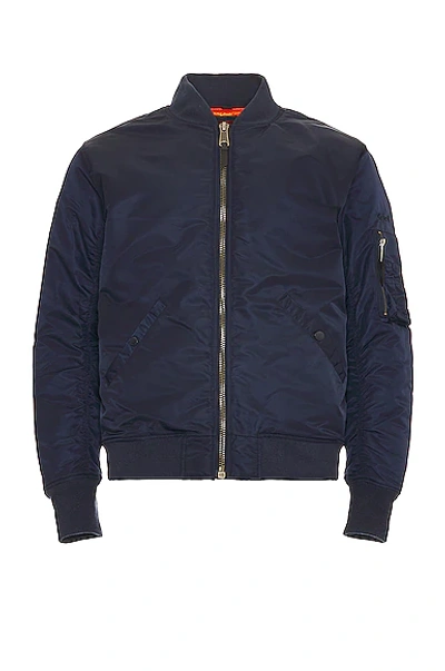 Schott Men's Nylon Flight Jacket In Navy