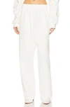 Wardrobe.nyc X Hailey Bieber Neutral Oversize Track Pants In Off White