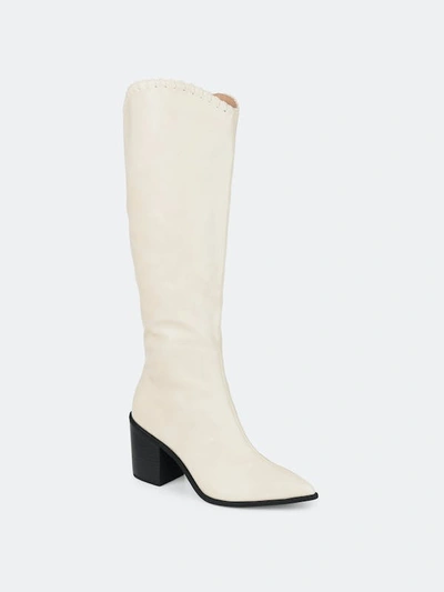 Journee Collection Women's Tru Comfort Foam Extra Wide Calf Daria Boot In White