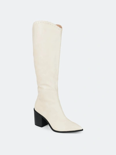 Journee Collection Collection Women's Tru Comfort Foam Extra Wide Calf Daria Boot In White