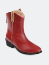 Journee Collection Women's Tru Comfort Foam Novva Bootie In Red