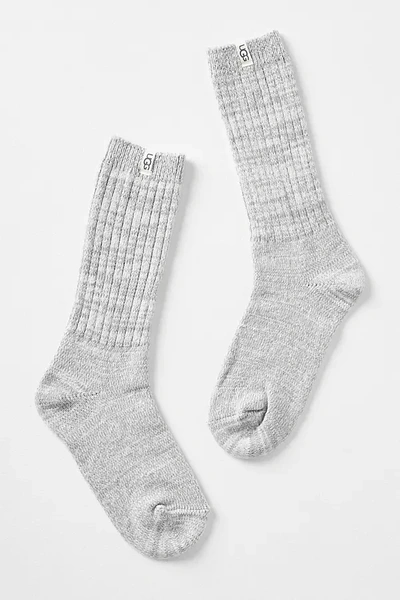 Ugg Rib Knit Crew Socks In Grey