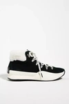 Sorel Out 'n About Iii Conquest Faux Shearling-lined Suede Ankle Boots In Black