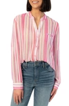 Kut From The Kloth Jasmine Top In Watercolor Ivory/ Rose