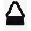 Jacquemus Le Bambidou Shearling Shoulder Bag In Black