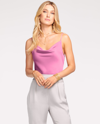 Ramy Brook Abigail Cowl Neck Tank Top In Gala Pink