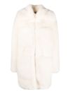 Dsquared2 Faux-fur Oversized Coat In White