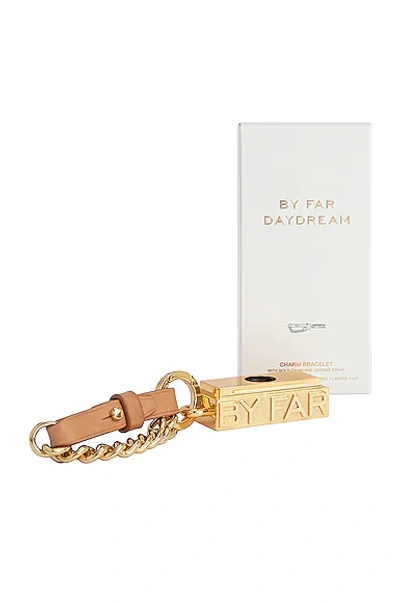 By Far Daydream Charm Bracelet With Leather Strap In Gold