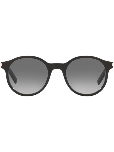 Saint Laurent Sl 521 Round-frame Sunglasses In Schwarz