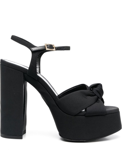 Saint Laurent Bianca 85mm Platform Sandals In Black