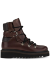 Ferragamo Elimo Womens Leather Pull On Ankle Boots In Brown