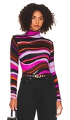 Sanctuary Slinky Mock Neck Top In Gravity