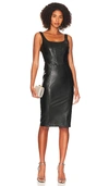 Amanda Uprichard Pittito Midi Dress In Black