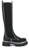 GANNI CLEATED HIGH CHELSEA BOOT