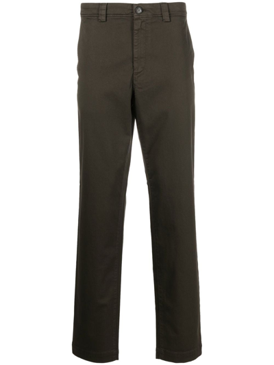Woolrich Straight-leg Chino Trousers In Grün