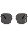 Miu Miu Womens Gold Mu51ys Square-frame Metal Sunglasses In Gold