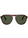 Persol Tortoishell-effect Round-frame Sunglasses In Braun