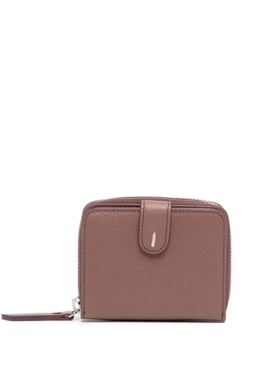 Maison Margiela Grained Leather Purse In Pink