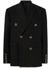 Burberry Men's Double-breasted Ekd Suit Jacket In Black