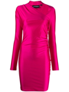 Han Kjobenhavn Cut-out Satin Long-sleeve Dress In Pink
