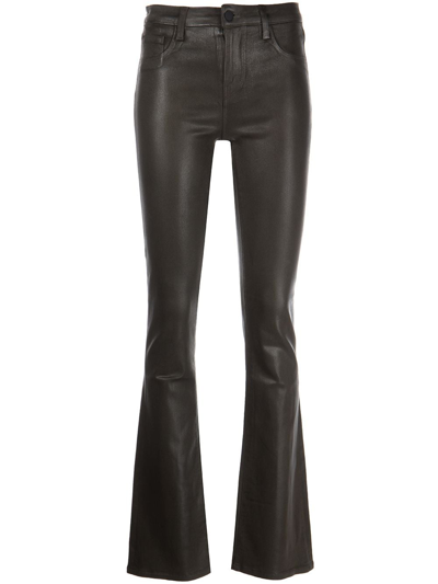 L Agence Selma High-rise Bootcut Jeans In Schwarz