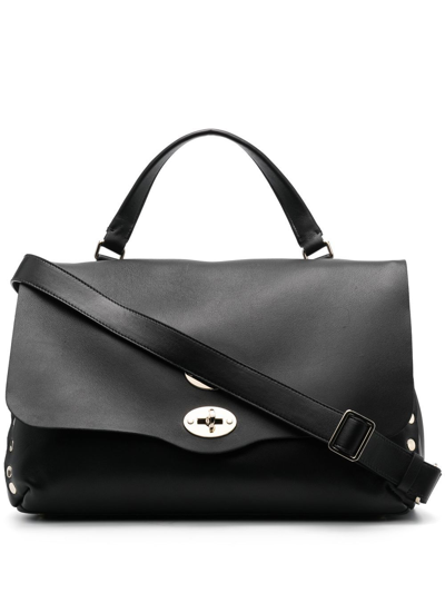 Zanellato Postina® Leather Tote Bag In Black