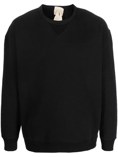 Ten C Logo-patch Crewneck Sweatshirt In Black
