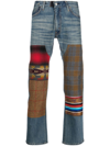 Junya Watanabe X Levi's Patchwork Straight-leg Jeans In Blau