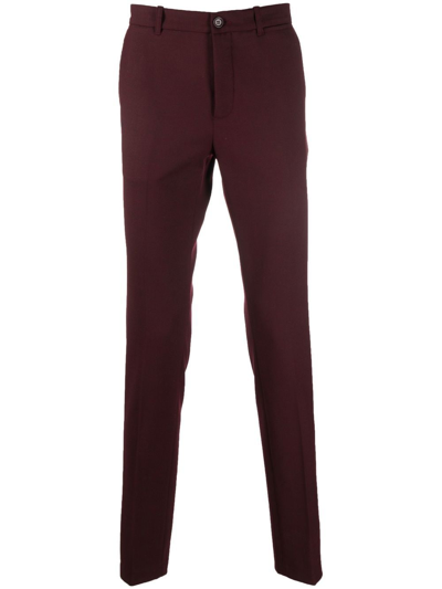Aspesi Straight-leg Wool-blend Trousers In Rot