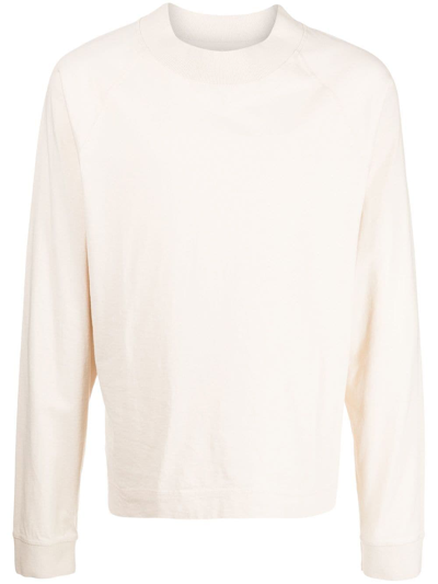 Margaret Howell Crew Neck Jersey Sweatshirt In White