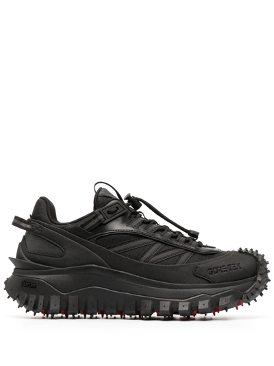 Moncler Low-top Lace-up Trainer In Black