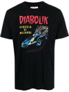 Mc2 Saint Barth Diabolik Car And Money Printed T-shirt Diabolik Special Edition In Schwarz