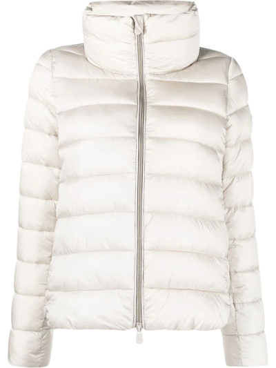 Save The Duck Elsie Zip-front Padded Jacket In 中性色