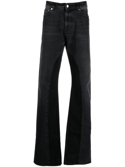 Paura Panelled Straight-leg Jeans In Schwarz
