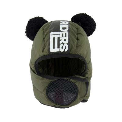 Ai Riders On The Storm Kids' Padded Balaclava Olive In Green