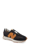 New Balance 327 Sneaker In Black/ Orange