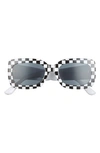 Bp. Rectangular Sunglasses In Black- White Check