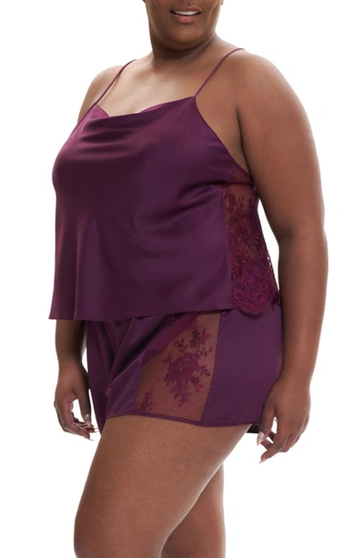 Rya Collection Plus Size Darling Cami-tap Pajama Set In Aubergine