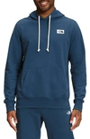The North Face Heritage Patch Recycled Cotton Blend Hoodie In Shady Blue