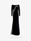 Tom Ford Velvet Boat-neck Cutout Gown In Black