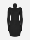 Amazuìn Clara Jersey Mini Dress In Deep Black