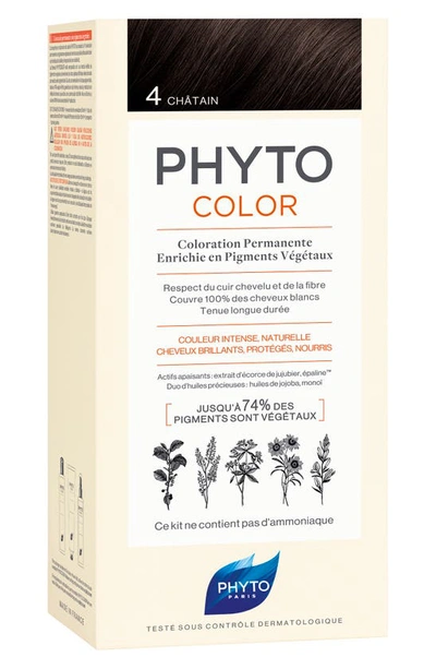 Phyto Colour Permanent Hair Colour In 4 Brown